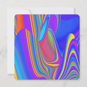 Summerfeeling , Abstrakt 3D Rainbowart Save The Date