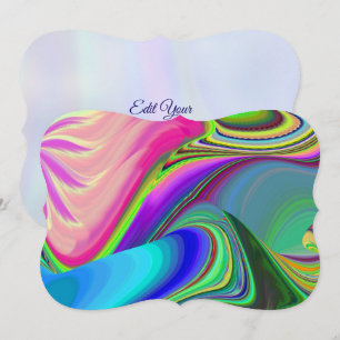 Summerfeeling , Abstrakt 3D Rainbowart Save The Date