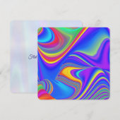 Summerfeeling , Abstrakt 3D Rainbowart Save The Date (Vorne/Hinten)