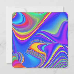 Summerfeeling , Abstrakt 3D Rainbowart Save The Date