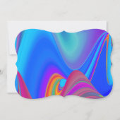 Summerfeeling , Abstrakt 3D Rainbowart Save The Date (Vorderseite)