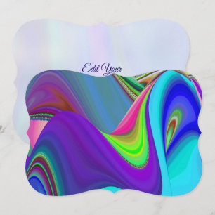 Summerfeeling , Abstrakt 3D Rainbowart Save The Date