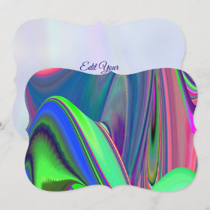 Summerfeeling , Abstrakt 3D Rainbowart Save The Date