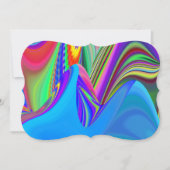 Summerfeeling , Abstrakt 3D Rainbowart Save The Date (Vorderseite)