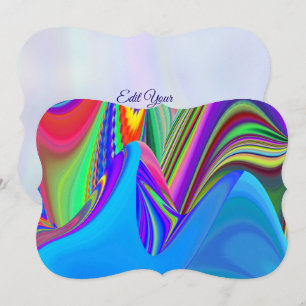 Summerfeeling , Abstrakt 3D Rainbowart Save The Date