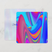 Summerfeeling , Abstrakt 3D Rainbowart Save The Date (Vorne/Hinten)