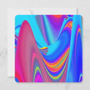 Summerfeeling , Abstrakt 3D Rainbowart Save The Date