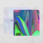 Summerfeeling , Abstrakt 3D Rainbowart Save The Date (Vorne/Hinten)