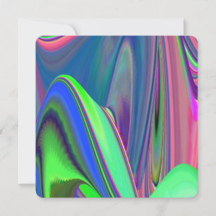 Summerfeeling , Abstrakt 3D Rainbowart Save The Date