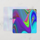 Summerfeeling , Abstrakt 3D Rainbowart Save The Date (Vorne/Hinten)