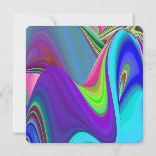 Summerfeeling , Abstrakt 3D Rainbowart Save The Date (Vorderseite)
