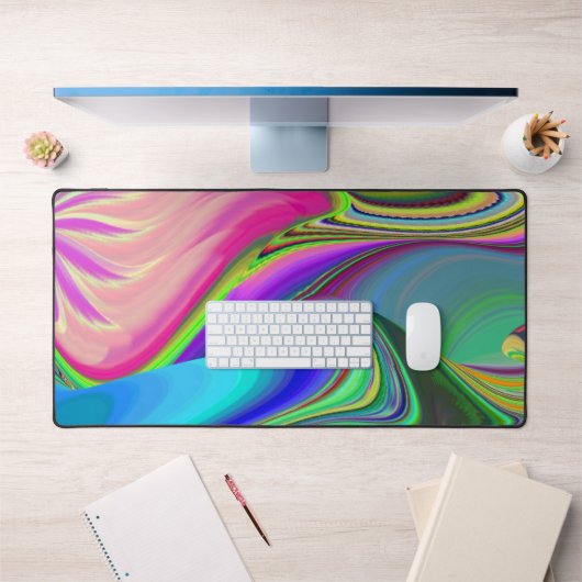 Summerfeeling , Abstrakt 3D Rainbowart Schreibtischunterlage (Büro 1)