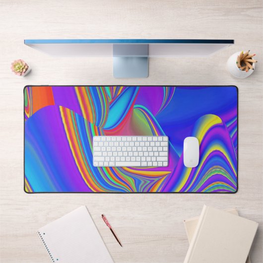 Summerfeeling , Abstrakt 3D Rainbowart Schreibtischunterlage (Büro 1)