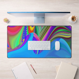 Summerfeeling , Abstrakt 3D Rainbowart Schreibtischunterlage