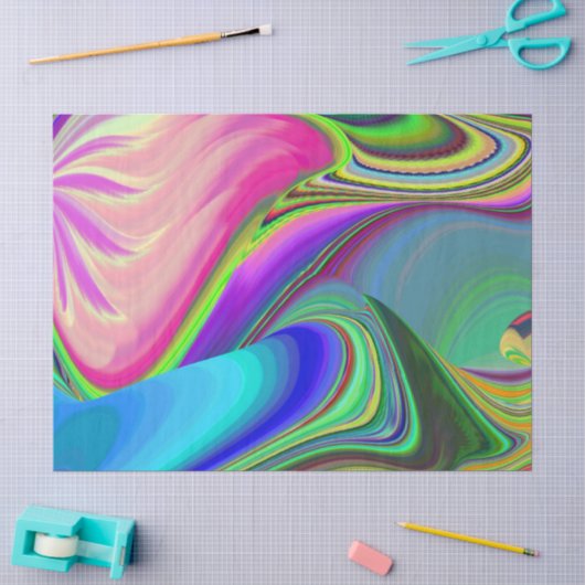 Summerfeeling , Abstrakt 3D Rainbowart Seidenpapier (Basteln)