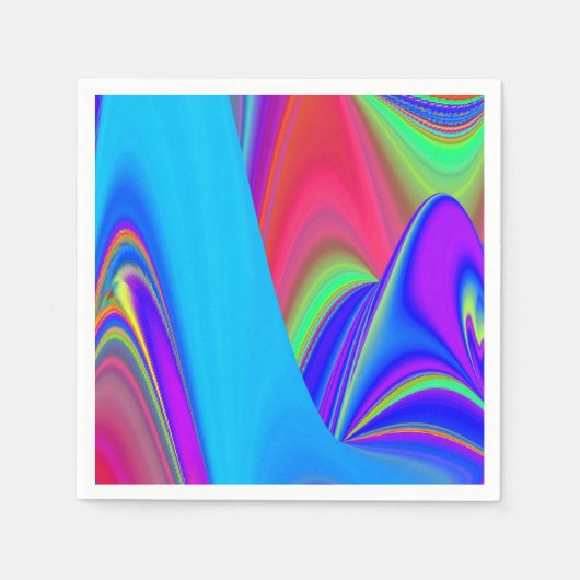 Summerfeeling , Abstrakt 3D Rainbowart Serviette (Vorderseite)
