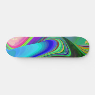 Summerfeeling , Abstrakt 3D Rainbowart Skateboard