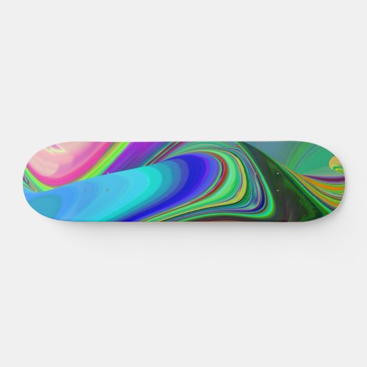 Summerfeeling , Abstrakt 3D Rainbowart Skateboard (Horizontal)