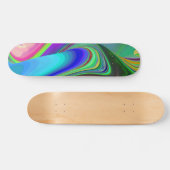 Summerfeeling , Abstrakt 3D Rainbowart Skateboard (Horizontal)