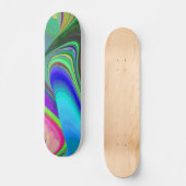 Summerfeeling , Abstrakt 3D Rainbowart Skateboard (Vorderseite)