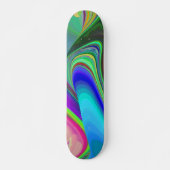 Summerfeeling , Abstrakt 3D Rainbowart Skateboard (Vorne)