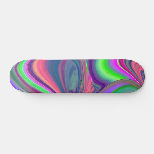 Summerfeeling , Abstrakt 3D Rainbowart Skateboard (Horizontal)