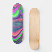 Summerfeeling , Abstrakt 3D Rainbowart Skateboard (Vorderseite)