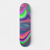 Summerfeeling , Abstrakt 3D Rainbowart Skateboard (Vorne)