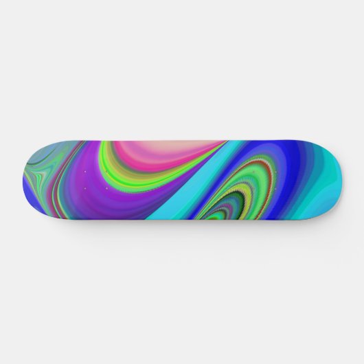 Summerfeeling , Abstrakt 3D Rainbowart Skateboard (Horizontal)