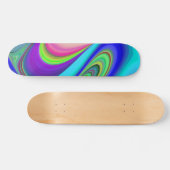 Summerfeeling , Abstrakt 3D Rainbowart Skateboard (Horizontal)
