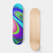 Summerfeeling , Abstrakt 3D Rainbowart Skateboard (Vorderseite)