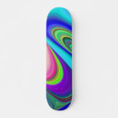 Summerfeeling , Abstrakt 3D Rainbowart Skateboard (Vorne)
