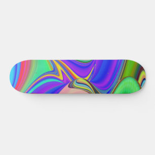 Summerfeeling , Abstrakt 3D Rainbowart Skateboard