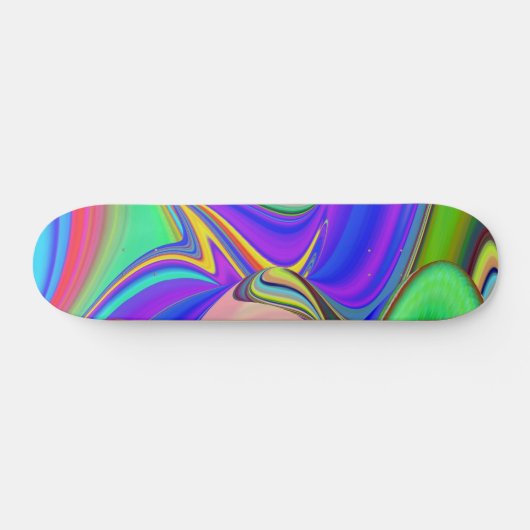 Summerfeeling , Abstrakt 3D Rainbowart Skateboard (Horizontal)