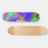Summerfeeling , Abstrakt 3D Rainbowart Skateboard (Horizontal)