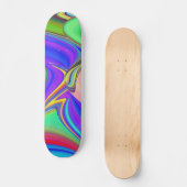 Summerfeeling , Abstrakt 3D Rainbowart Skateboard (Vorderseite)