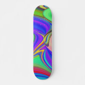 Summerfeeling , Abstrakt 3D Rainbowart Skateboard (Vorne)
