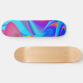 Summerfeeling , Abstrakt 3D Rainbowart Skateboard (Horizontal)