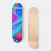 Summerfeeling , Abstrakt 3D Rainbowart Skateboard (Vorderseite)