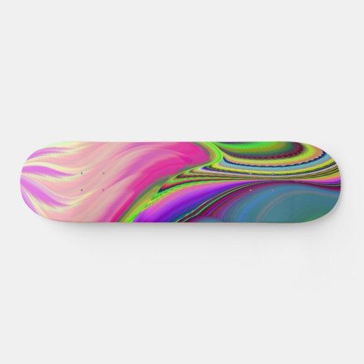 Summerfeeling , Abstrakt 3D Rainbowart Skateboard (Horizontal)