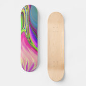 Summerfeeling , Abstrakt 3D Rainbowart Skateboard (Vorderseite)