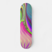 Summerfeeling , Abstrakt 3D Rainbowart Skateboard (Vorderseite)
