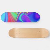 Summerfeeling , Abstrakt 3D Rainbowart Skateboard (Horizontal)