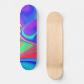 Summerfeeling , Abstrakt 3D Rainbowart Skateboard (Vorderseite)