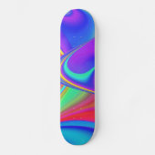 Summerfeeling , Abstrakt 3D Rainbowart Skateboard (Vorderseite)
