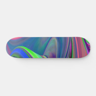 Summerfeeling , Abstrakt 3D Rainbowart Skateboard