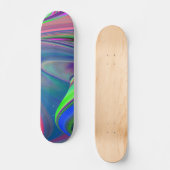 Summerfeeling , Abstrakt 3D Rainbowart Skateboard (Vorderseite)