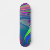 Summerfeeling , Abstrakt 3D Rainbowart Skateboard (Vorne)