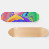 Summerfeeling , Abstrakt 3D Rainbowart Skateboard (Horizontal)