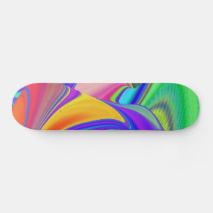 Summerfeeling , Abstrakt 3D Rainbowart Skateboard